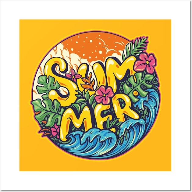 Summer Time Wall Art by Peter the T-Shirt Dude